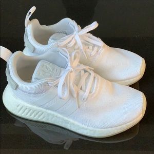 Adidas NMD R2 Triple white with gum bottom